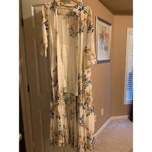 Free People Ivory After The Storm Maxi Sz 6 Rare
